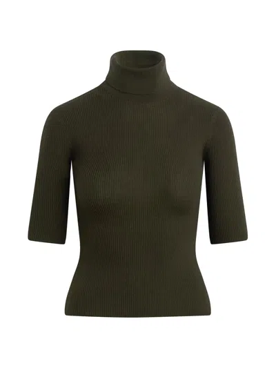 Favorite Daughter Women's The Amelia Rib-knit Wool Turtleneck Sweater In Black