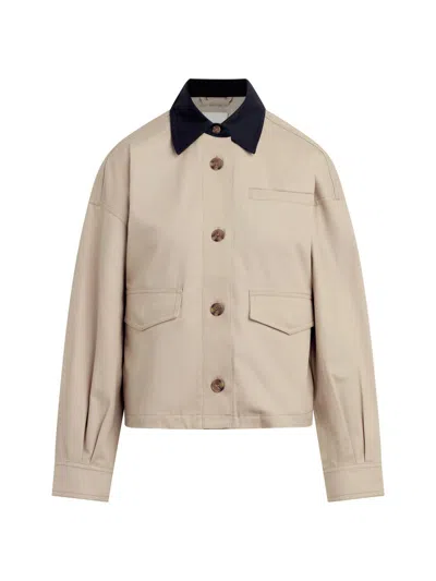 Favorite Daughter The Carla Cotton Twill Jacket In Neutral
