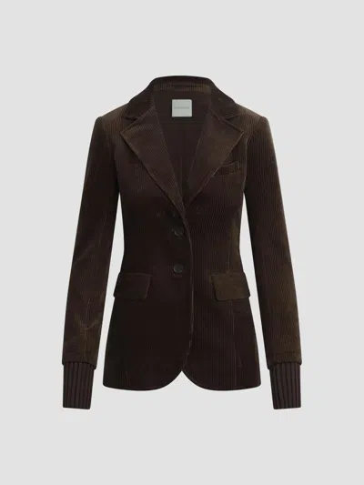Favorite Daughter Women's The Cord City Cotton Corduroy Blazer In Espresso