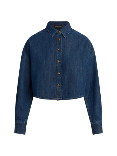 Favorite Daughter Women's The Crop Ex-boyfriend Denim Shirt In Blue