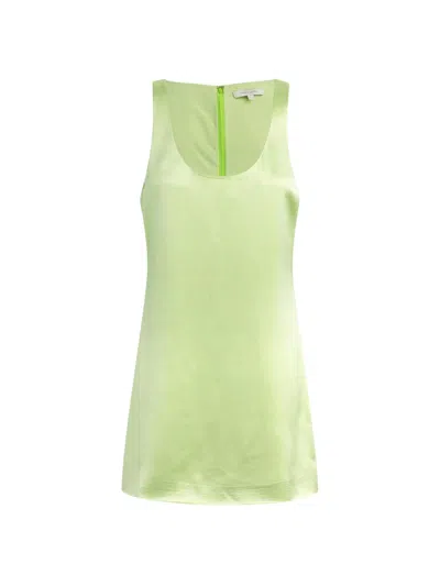 Favorite Daughter The Getting Ready Sleeveless Satin Minidress In Green