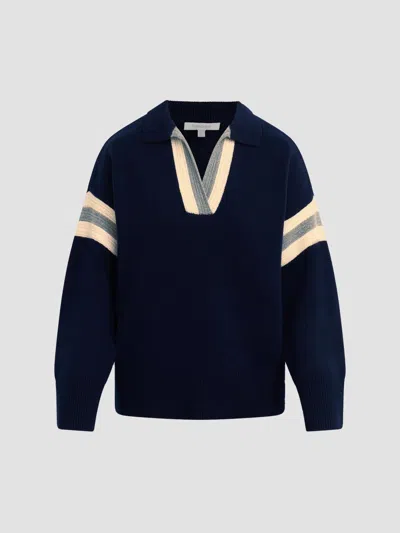 Favorite Daughter Women's The Grace Wool-cotton Sweater In Navy Multi