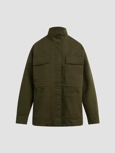 Favorite Daughter Women's The Major Cotton Funnel-neck Jacket In Army