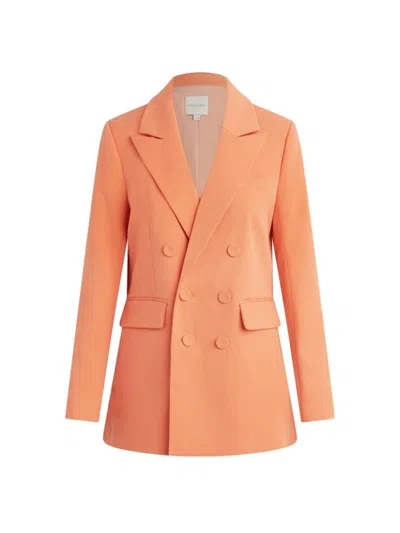 Favorite Daughter The Phoebe Double Breasted Jacket In Creamsicle