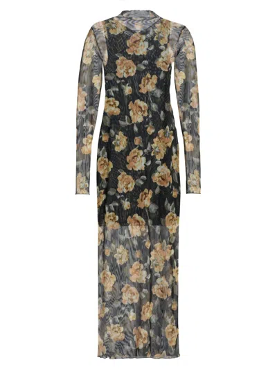 Favorite Daughter Women's The Sheer Fantasy Floral Mesh Maxi Dress In Black