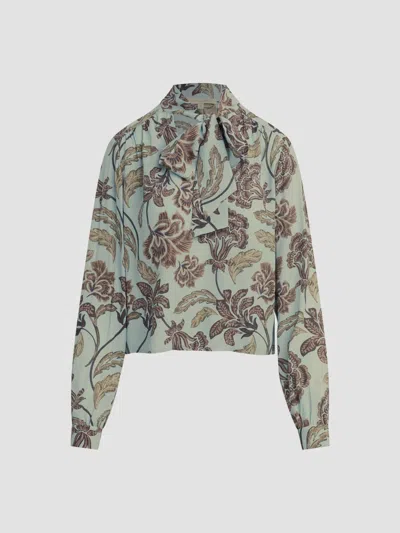 Favorite Daughter Women's The Simone Printed Blouse In Sky Paisley Floral