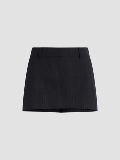 Favorite Daughter Women's The Spencer Pinstriped Skort In Black