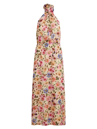 Favorite Daughter Women's The Standout Floral Halter Maxi Dress In Prosecco Floral
