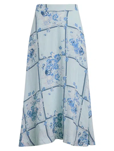 Favorite Daughter There For You Skirt In Floral Scarf In Multi