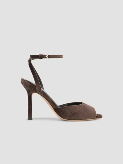 Favorite Daughter Women's Yasmine 95mm Velvet Sandals In Coffee Bean