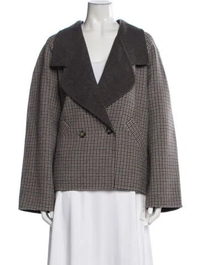 Pre-owned Favorite Daughter Wool Houndstooth Print Jacket W/ Tags In Multi