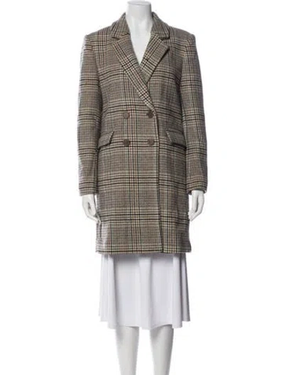 Pre-owned Favorite Daughter Wool Plaid Print Coat W/ Tags In Multi