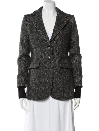 Pre-owned Favorite Daughter Wool Printed Peacoat W/ Tags In Gray