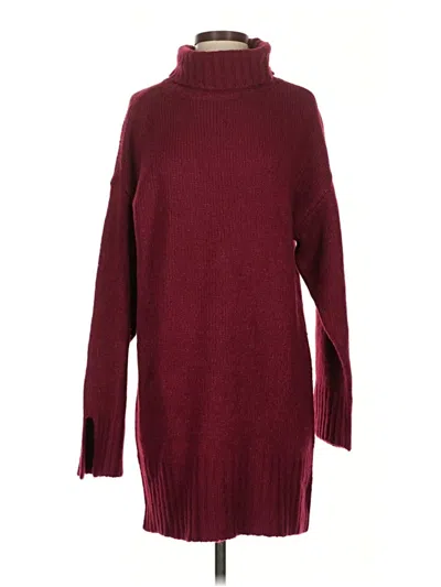 Pre-owned Favorite Daughter Wool Pullover Sweater In Burgundy