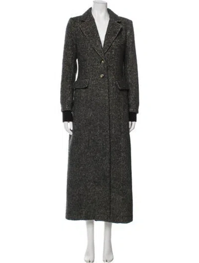 Pre-owned Favorite Daughter Wool Trench Coat In Gray