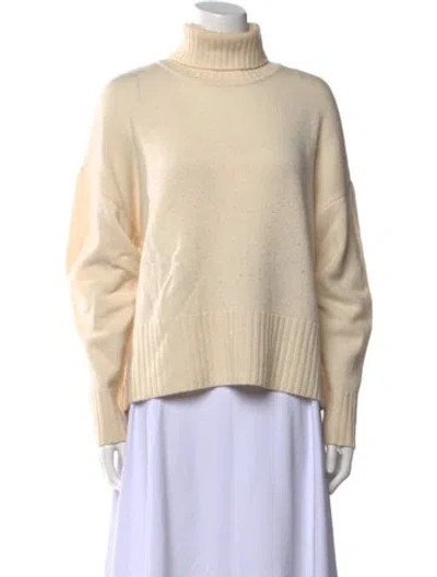 Pre-owned Favorite Daughter Wool Turtleneck Sweater In White