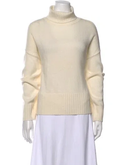Pre-owned Favorite Daughter Wool Turtleneck Sweater In White