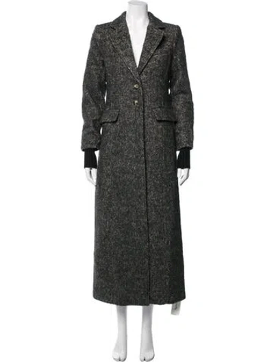 Pre-owned Favorite Daughter Wool Tweed Pattern Coat In Grey