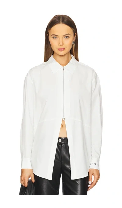 Favorite Daughter The Zip It Shirt In 화이트