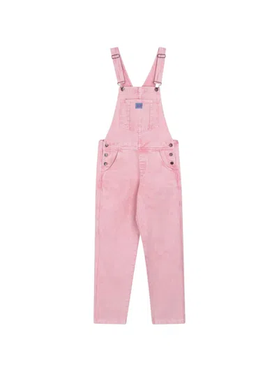 Favorite People Best Friends Garment-dyed Overalls In Pink