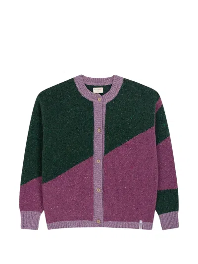Favorite People Color-block Knitted Cardigan In Multi