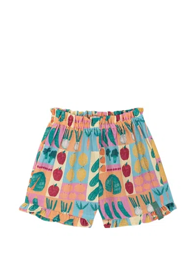 Favorite People Kids' Elastic Waistband Ruffled Shorts In Blue