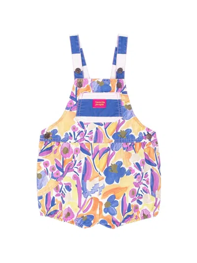 Favorite People Firenze Floral Pocket Babywear In Blue