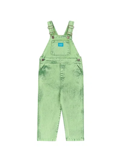 Favorite People Kids' Lemon Drop Adjustable-strap Overalls In Green