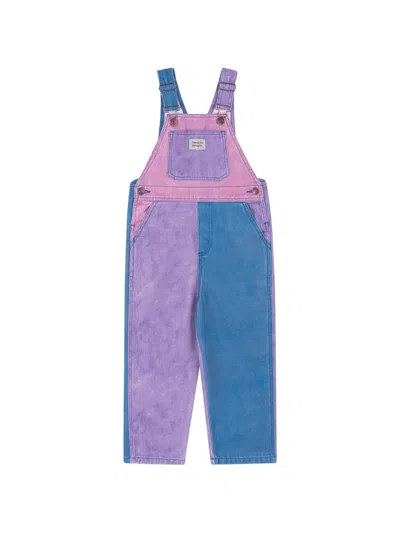 Favorite People Kids' Margherita Colour Block Pocket Overalls In Multi