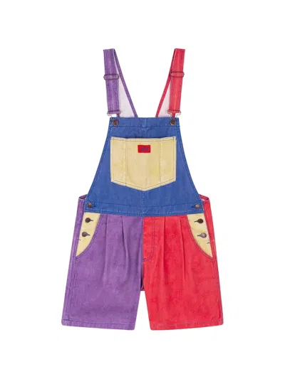 Favorite People Kids' Mozzarela Colour-block Adjustable-straps Overalls In Multi