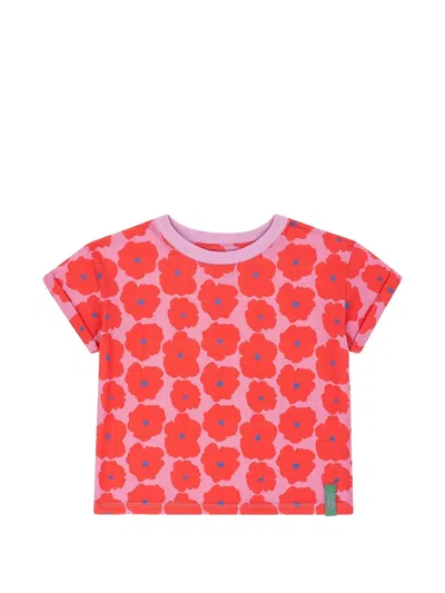 Favorite People Kids' Napoli Floral Print T-shirt In Pink