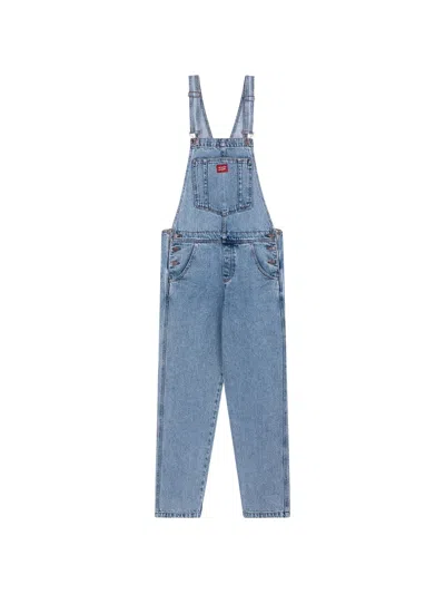 Favorite People Old Bike Denim Overalls In Blue