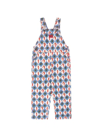 Favorite People Kids' Oliva Printed Dungarees In Blue