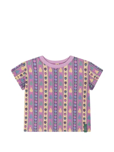 Favorite People Kids' Panna Cotta Fruit Pattern T-shirt In Pink
