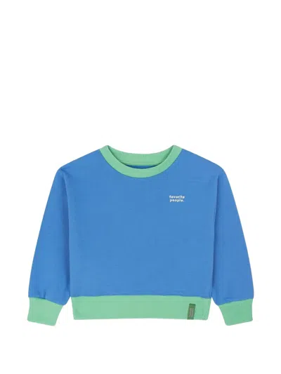 Favorite People Kids' Parmigiano Logo Sweatshirt In Blue