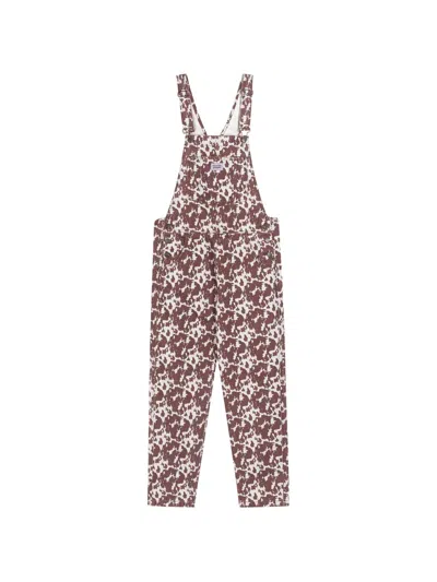 Favorite People Picnic Cow-pattern Overalls In Brown