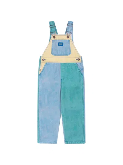 Favorite People Kids' Sicilia Colour-block Strappy Overalls In Blue