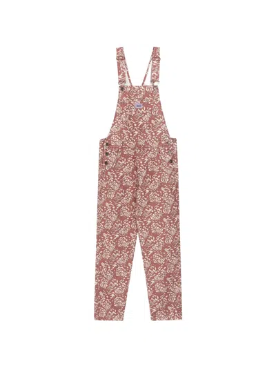Favorite People Traveler Butterfly-pattern Traveler Overalls In Red