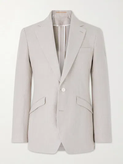 Favourbrook Cooper Linen Suit Jacket In Gray