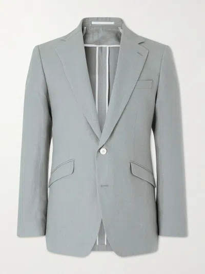 Favourbrook Cooper Linen Suit Jacket In Green