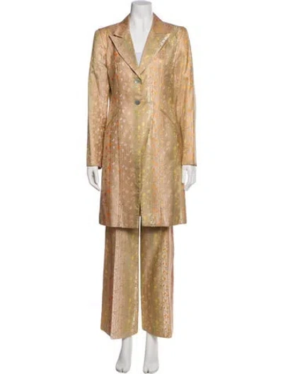 Pre-owned Favourbrook Floral Print Pantsuit In Neutral