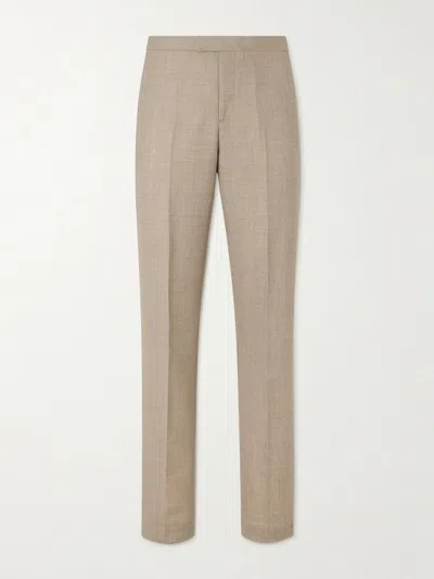 Favourbrook Ludbrook Slim-fit Straight-leg Wool Suit Trousers In Neutral