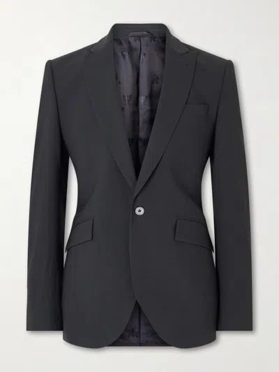 Favourbrook Newport Slim-fit Wool-blend Suit Jacket In Black