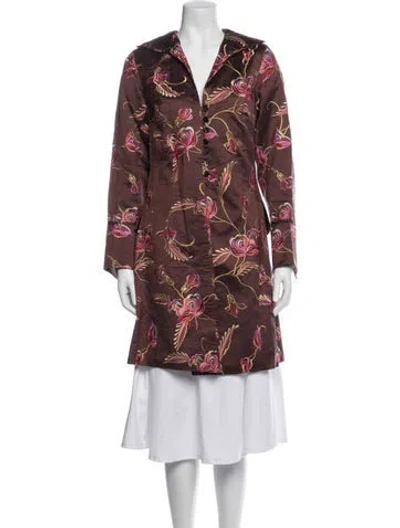 Pre-owned Favourbrook Silk Floral Print Jacket In Multicolor