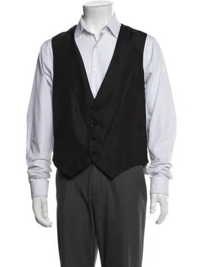 Pre-owned Favourbrook Silk Suit Vest In Black