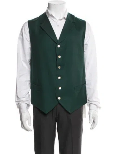 Pre-owned Favourbrook Wool Suit Vest In Green