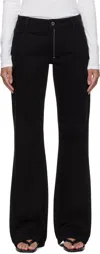 Fax Copy Express Black '000' Slim Flared Jeans In Black