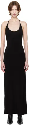 Fax Copy Express Black Afternoon Stretch Series Slim-fitting Maxi Dress In Black