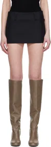 Fax Copy Express Black Casual Miniskirt In Black