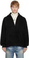 Fax Copy Express Black Fleece Sweatshirt In Black